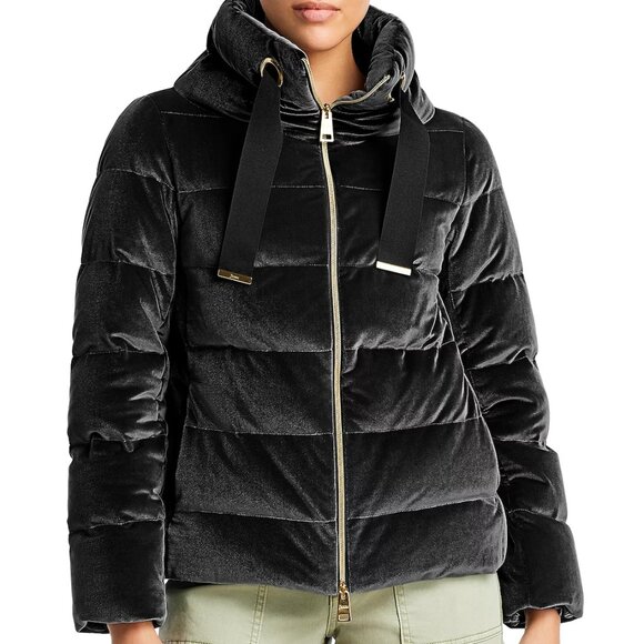 herno grey velvet puffer